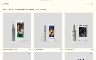 Margin homepage website preview