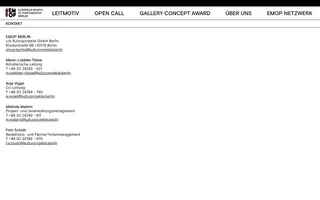 EMOP Berlin homepage website preview