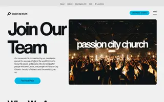 Passion City Church homepage website preview