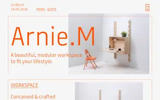 Arnie.M homepage website preview