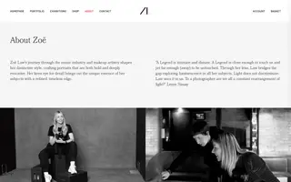 Zoë Law homepage website preview