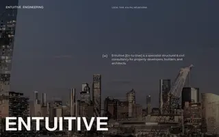 Entuitive homepage website preview