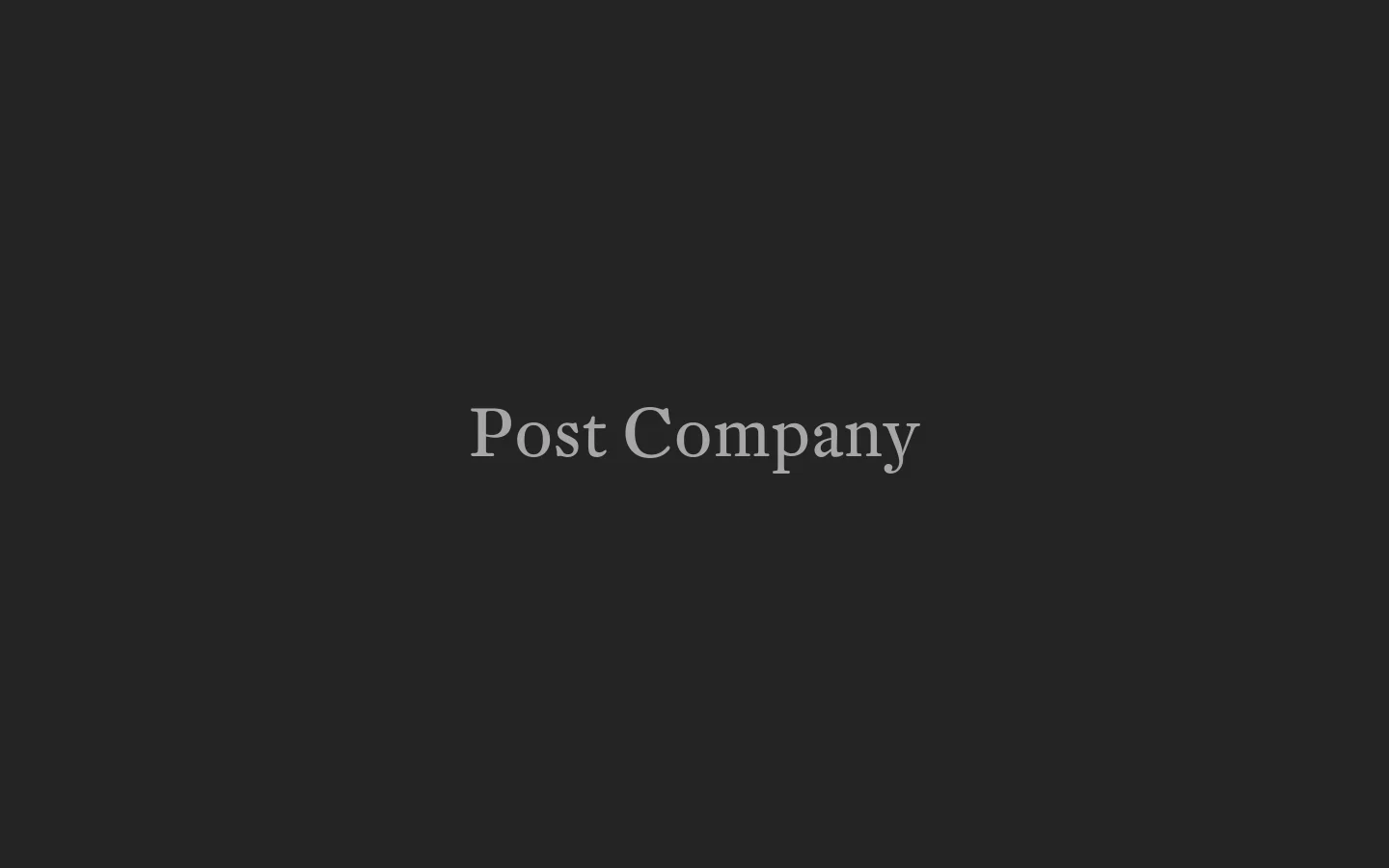 Post Company About Us desktop website screenshot