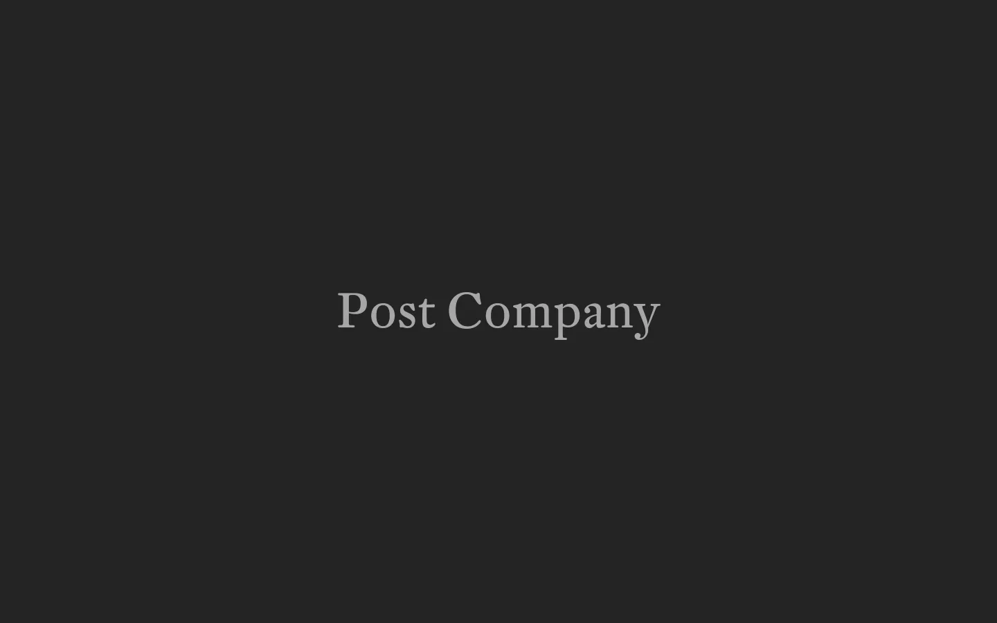Post Company About Us desktop website screenshot