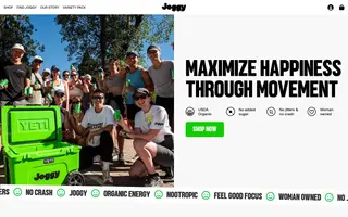 Joggy homepage website preview