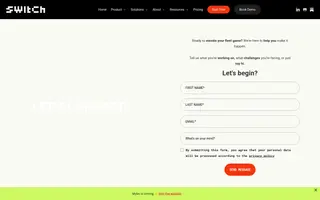 SWITCH homepage website preview