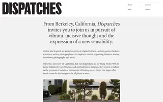 Dispatches homepage website preview