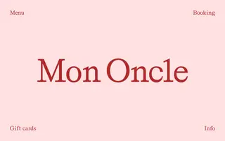 Mon Oncle homepage website preview