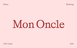 Mon Oncle homepage website preview
