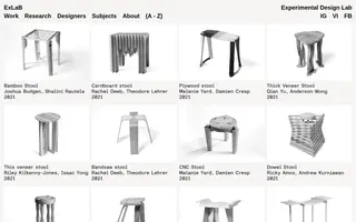 ExLab homepage website preview