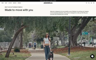 Adanola homepage website preview