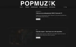 Popmuzik homepage website preview