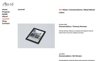 Panel homepage website preview