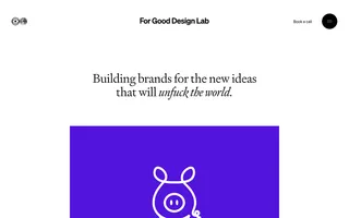 For Good Design Lab homepage website preview