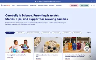 Cerebelly homepage website preview