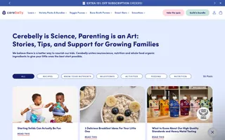 Cerebelly homepage website preview