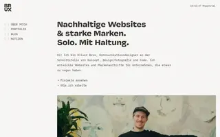 Oliver Brux homepage website preview