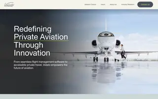Volato homepage website preview