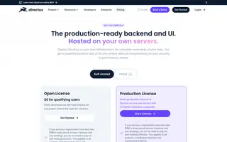 Directus homepage website preview