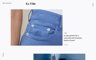 En Ville homepage website preview