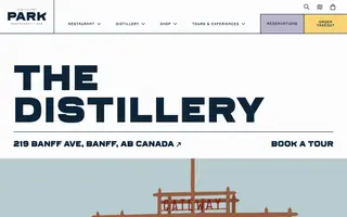 Park Distillery homepage website preview