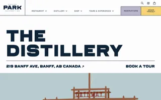 Park Distillery homepage website preview