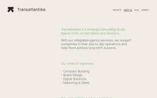 Transatlantika homepage website preview