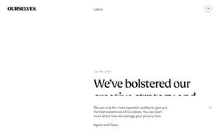 Ourselves homepage website preview