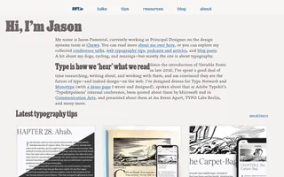 Jason Pamental homepage website preview