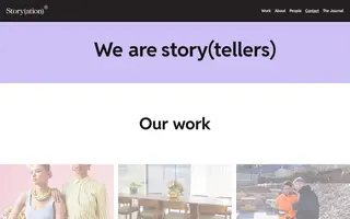 Storyation homepage website preview