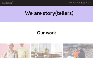 Storyation homepage website preview