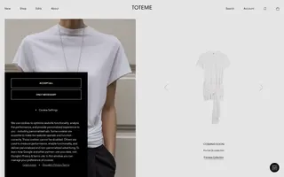 Totême homepage website preview
