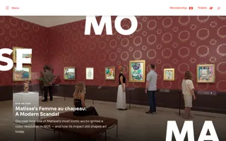 SFMOMA homepage website preview