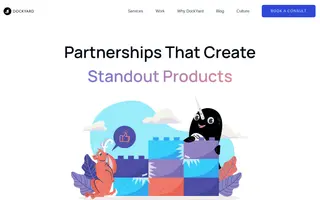 DockYard homepage website preview