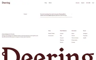 Deering homepage website preview