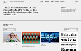 AGI homepage website preview