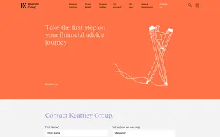 Kearney Group homepage website preview