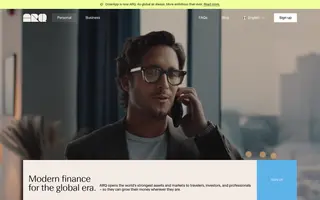 ARQ homepage website preview