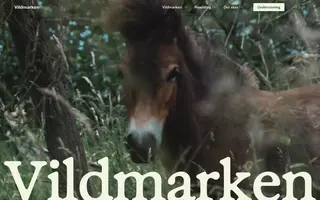 Vildmarken homepage website preview