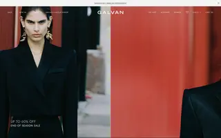 Galvan homepage website preview