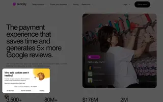 Sunday homepage website preview