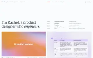 Rachel Chen homepage website preview