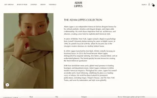 Adam Lippes homepage website preview