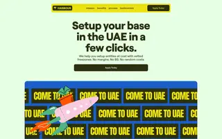 Harbour homepage website preview