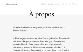 Galerie Stimmung homepage website preview