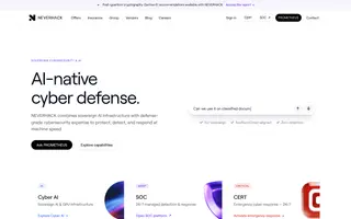 Neverhack homepage website preview
