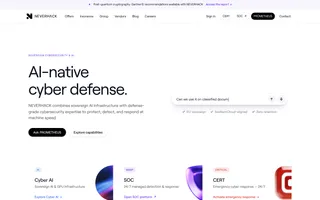 Neverhack homepage website preview