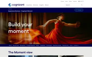 Cognizant Moment homepage website preview
