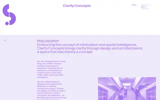 Clarity Concepts homepage website preview