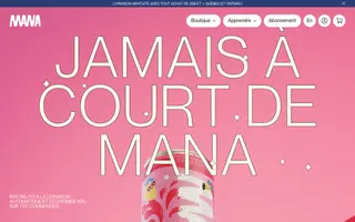 Mana homepage website preview